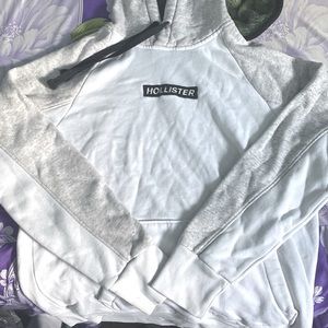 White & Gray Hollister Hoodie